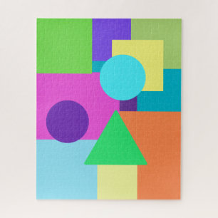 Puzzle de formes géométriques colorées