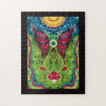 Puzzle "de globe oculaire volant teint par