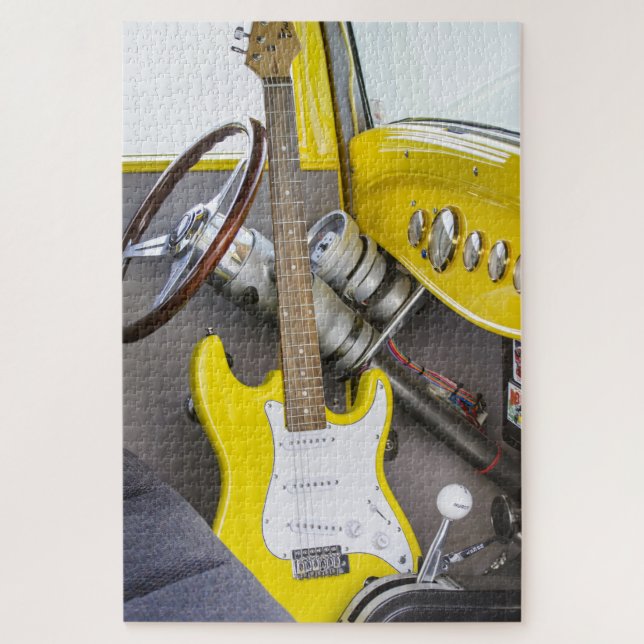 puzzle de guitare jaune (Vertical)