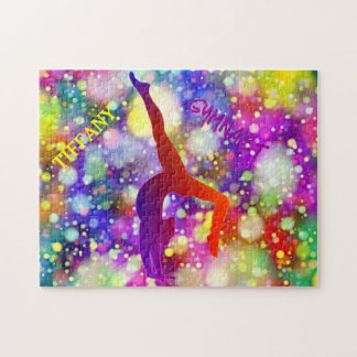Puzzle de gymnaste avec nom personnalisé.