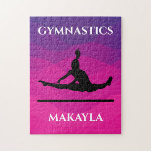 Puzzle de gymnastique avec gymnaste sur des barres