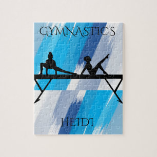 Puzzle de gymnastique. Nom personnalisé.