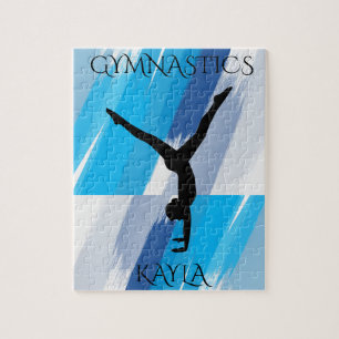 Puzzle de gymnastique. Nom personnalisé.
