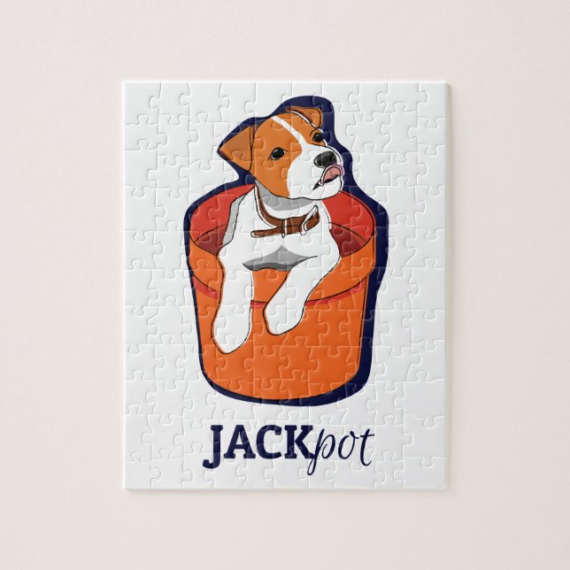 Puzzle de Jack Russell Terrier de "gros lot" (Vertical)
