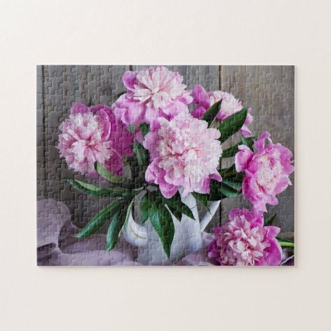 Puzzle de jeu de pivoines (Horizontal)