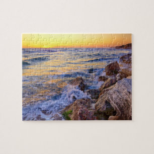 Puzzle de jeu - Scène de coucher de soleil sur la