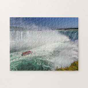 Puzzle de jigsaw du bateau de chute d'eau de Niaga