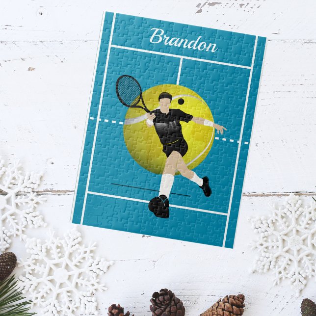 Puzzle de Jigsaw du joueur de tennis personnalisé (Créateur téléchargé)
