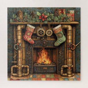 Puzzle de la cheminée de Noël Steampunk