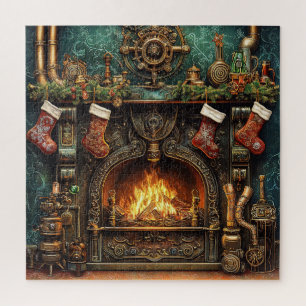 Puzzle de la cheminée de Noël Steampunk