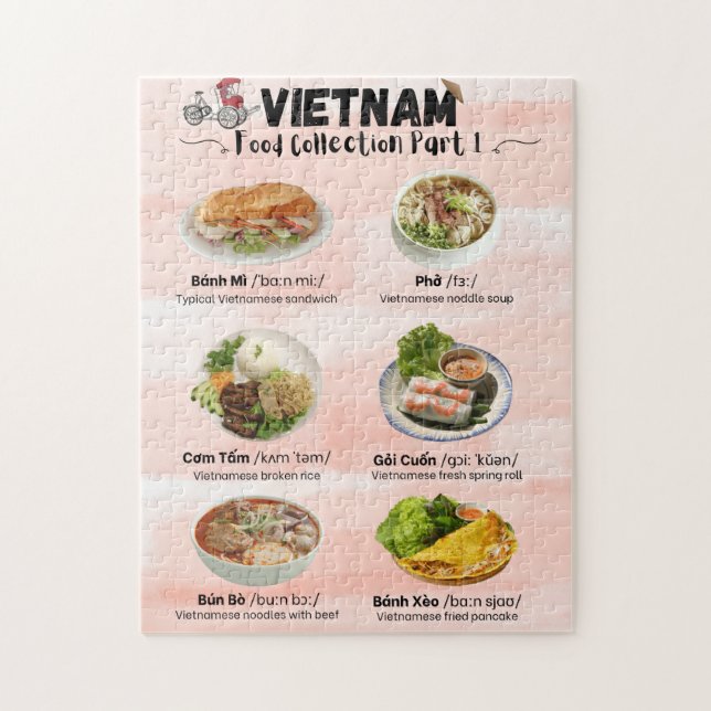 Puzzle de la collection alimentaire du Vietnam (Vertical)