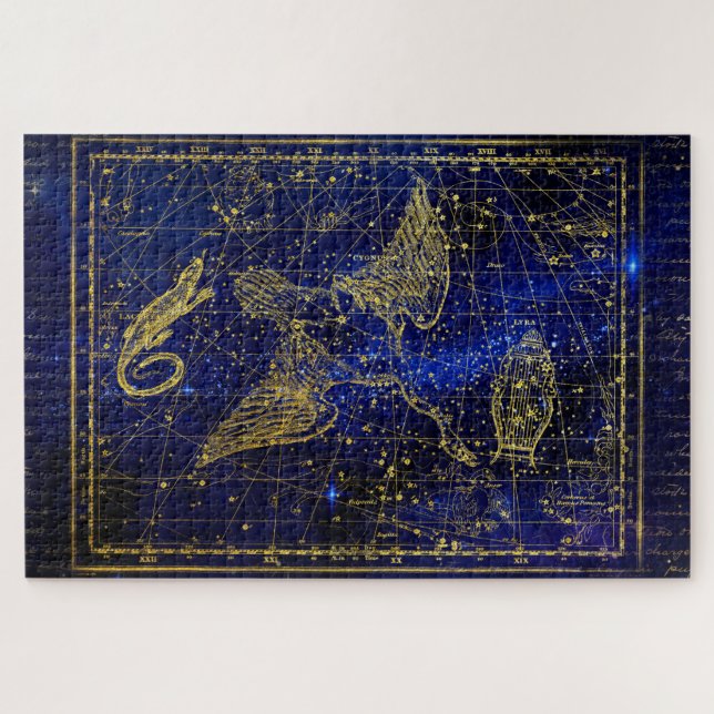 puzzle de la constellation de lézard et de cygne (Horizontal)