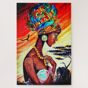 Puzzle de la Dame Africaine