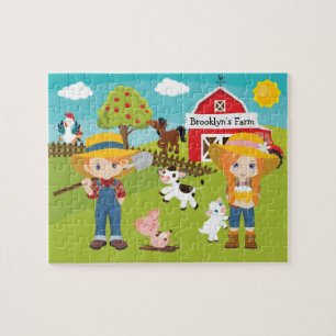 Puzzle de la ferme des enfants Red Hair Puzzle