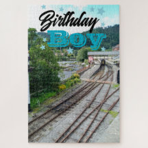 Puzzle de la fête d'anniversaire du chemin de fer