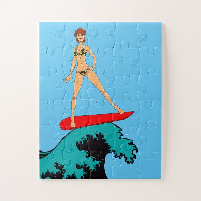 PUZZLE DE LA FILLE SURFEUSE (Vertical)