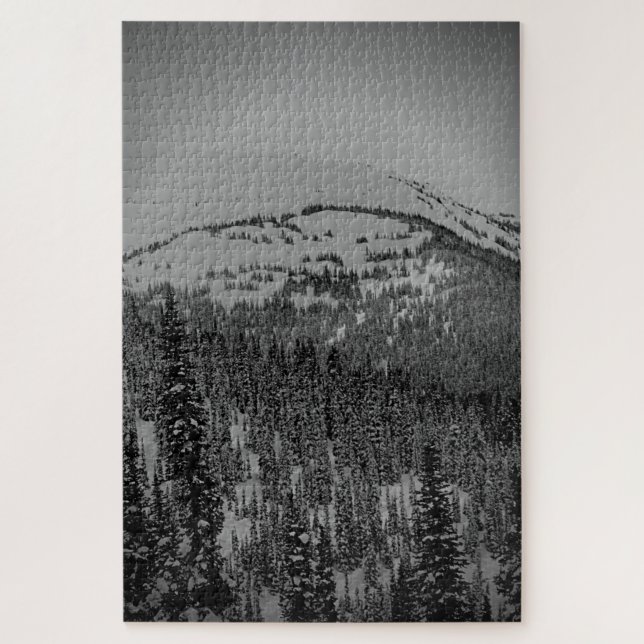Puzzle de la forêt de neige blanche (Vertical)