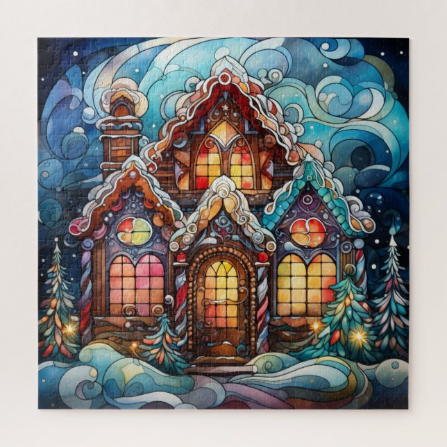 Puzzle de la maison de pain d'épice (Vertical)