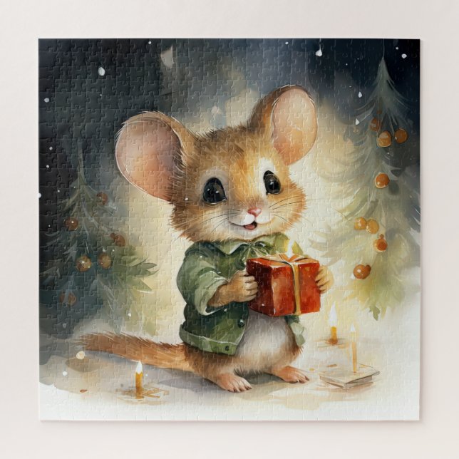 Puzzle de la souris de Noël (Vertical)