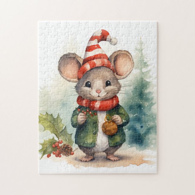 Puzzle de la souris de Noël (Vertical)