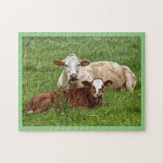 Puzzle de la vache et du veau (Horizontal)