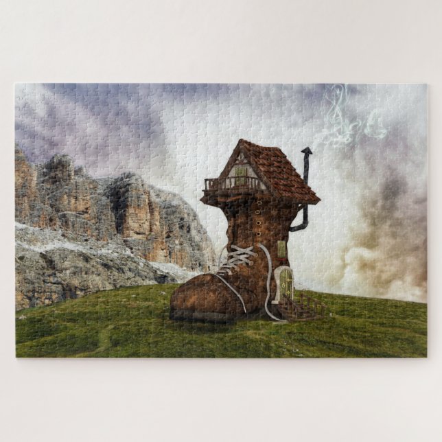 puzzle de la vieille maison de chaussures (Horizontal)