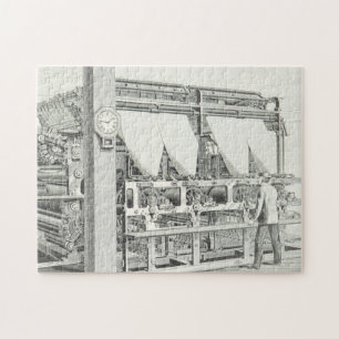 Puzzle de l'ancienne machine et de l'opérateur