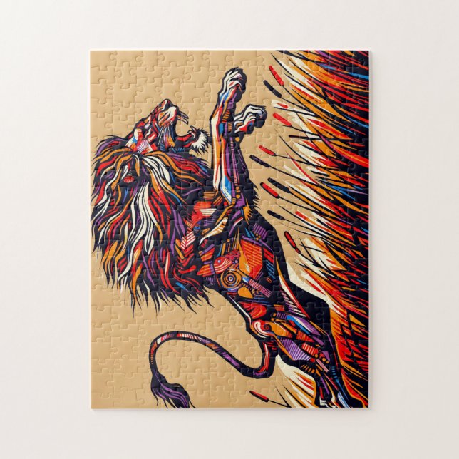 Puzzle de Leaping Lion (Vertical)