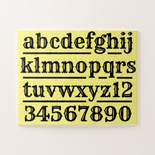 Puzzle de lettres et de chiffres