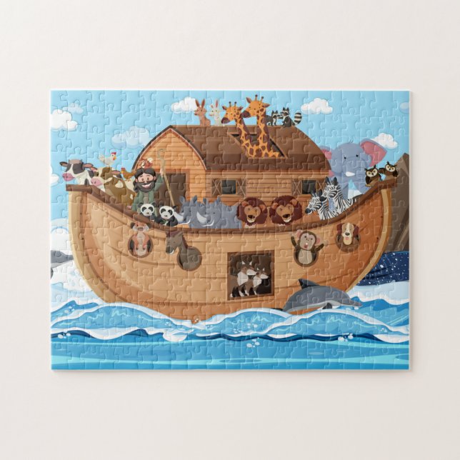 Puzzle de l'histoire biblique de l'Arche de Noé (Horizontal)