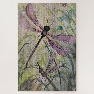 Puzzle de libellule violette