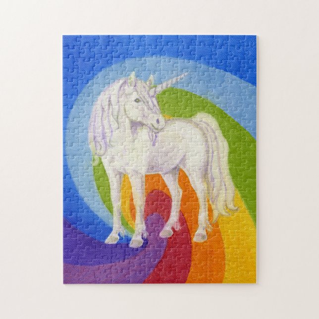 Puzzle de licorne et d'arc-en-ciel (Vertical)
