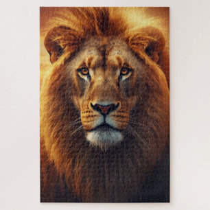 Puzzle de lion majestueux