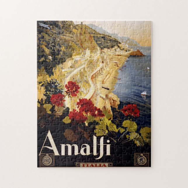 Puzzle de l'Italie de côte d'Amalfi (Vertical)