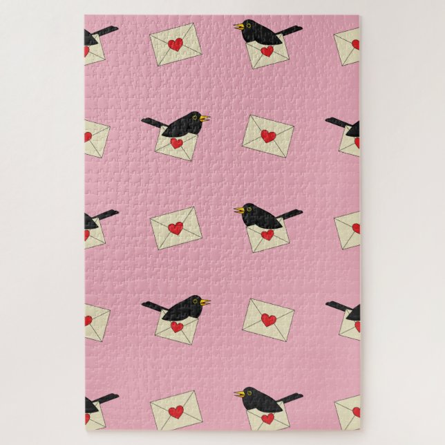 Puzzle De l'oiseau noir avec amour (Vertical)