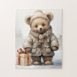 Puzzle de l'ours en peluche de Noël