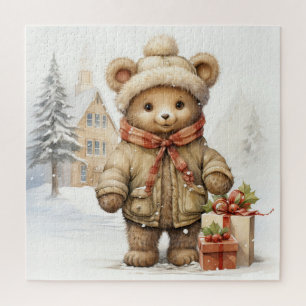 Puzzle de l'ours en peluche de Noël