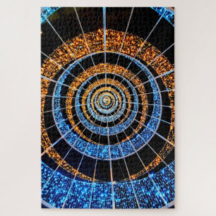Puzzle de lumières scintillantes en spirale