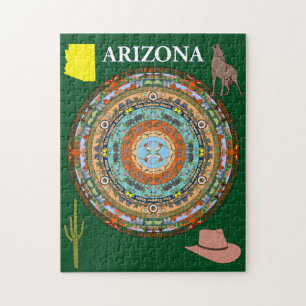 Puzzle de mandala d'état de l'Arizona