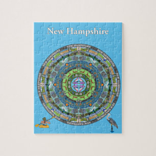 Puzzle de mandala d'état du New Hampshire