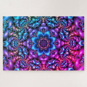 puzzle de mandala fleur psychédélique