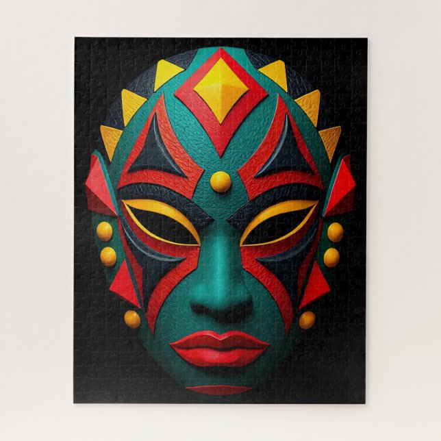 Puzzle de masques africains (Vertical)