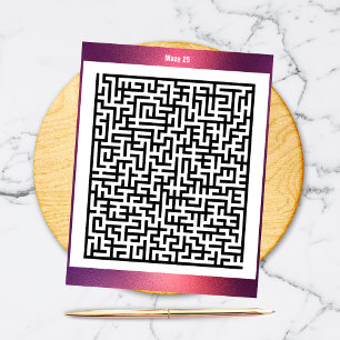 Puzzle de Maze Vingt-cinq rouge   Cartes d'activit