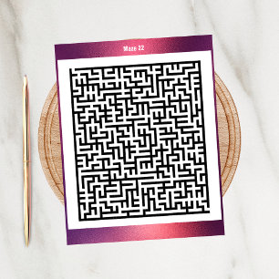 Puzzle de Maze Vingt-deux rouge   Cartes d'activit
