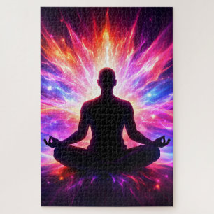 Puzzle de méditation de chakra Art de yoga coloré