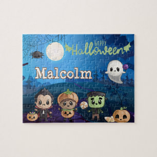 Puzzle de monstre Halloween personnalisé pour enfa