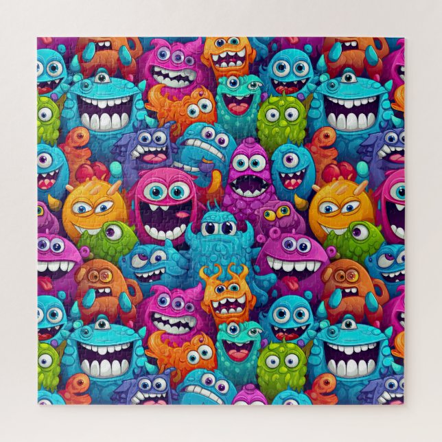 Puzzle de monstres de dessin (Vertical)