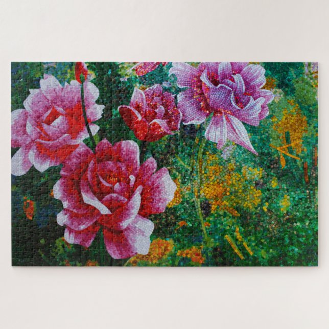 puzzle de mosaïque rose (Horizontal)