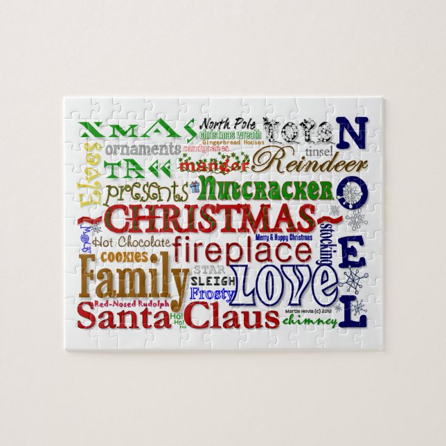 Puzzle de Mot-Art de Noël (Horizontal)