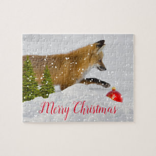 Puzzle de Noël Joyeux Renard